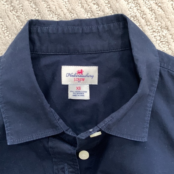 Navy blue bottom down JCrew Factory shirt - Picture 2 of 2